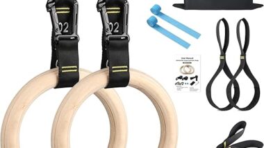 GHB Wooden Gymnastic Rings Set: Elevate Your Home Workout!